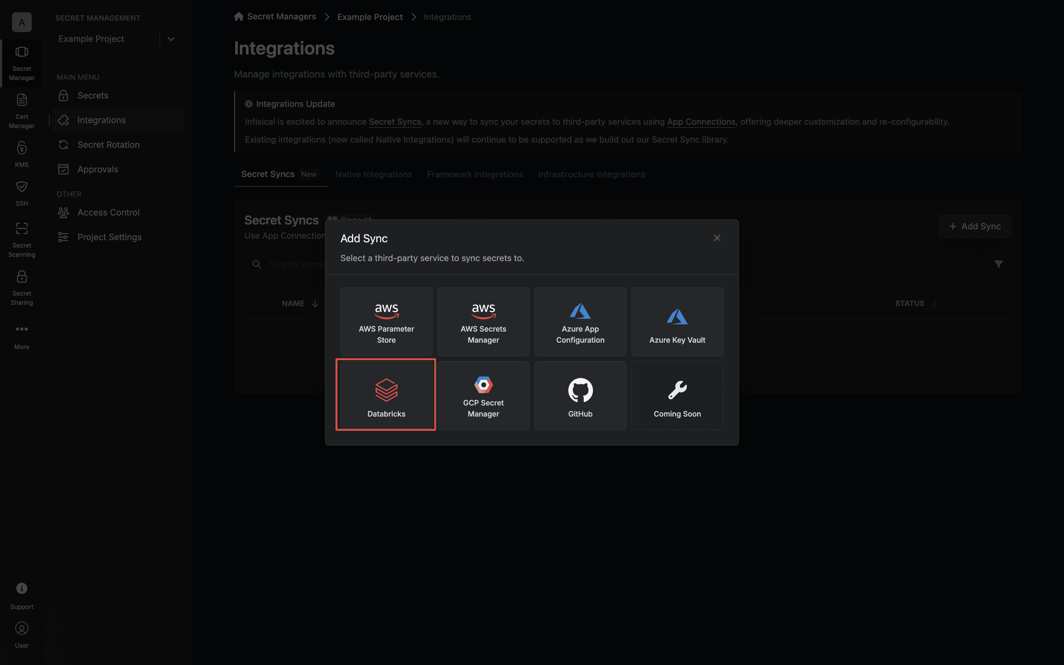 Setting up the Databricks integration
