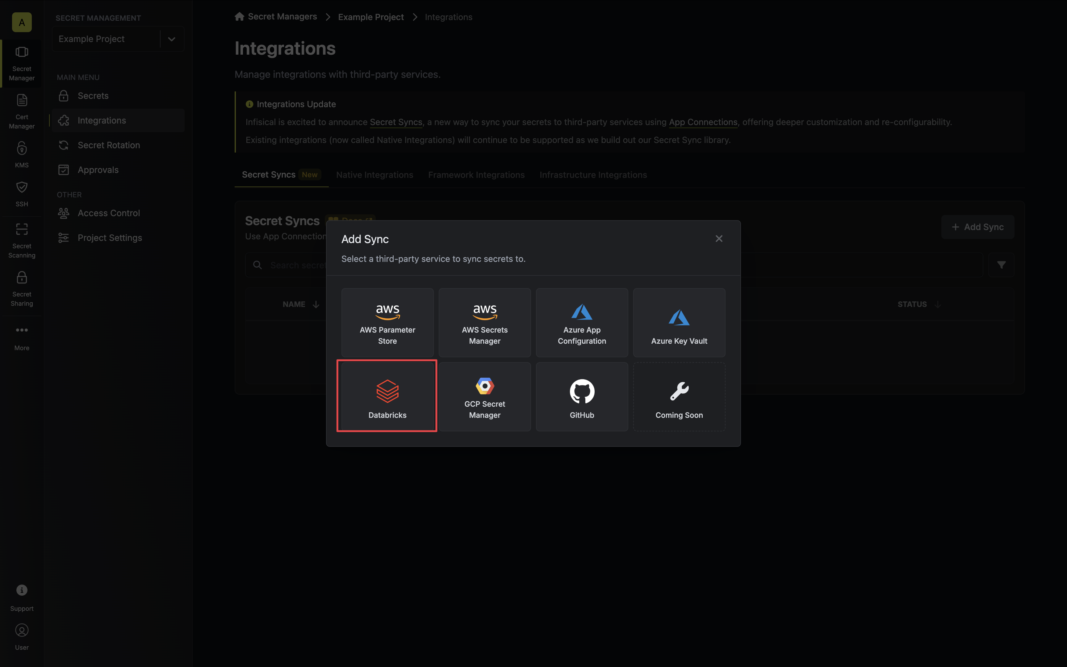 Setting up the Databricks integration