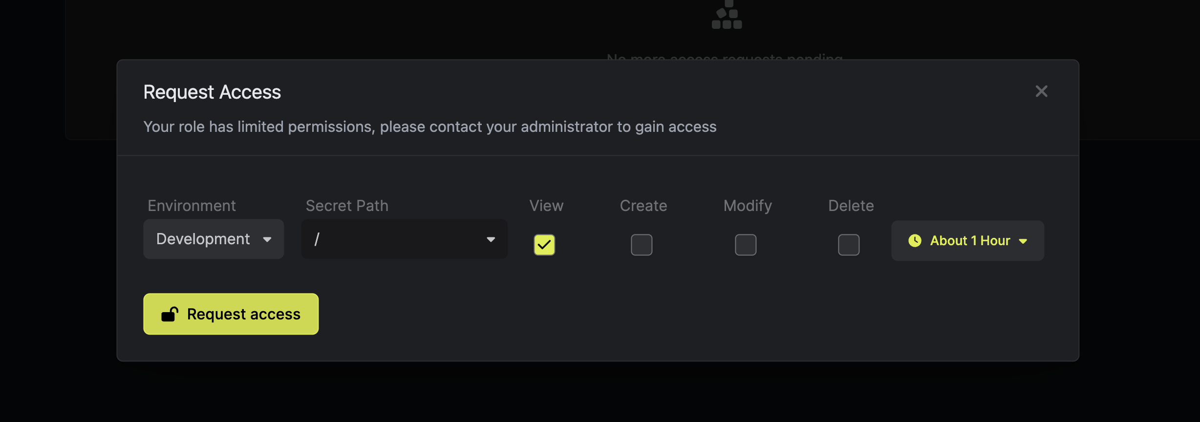 Infisical Access Requests